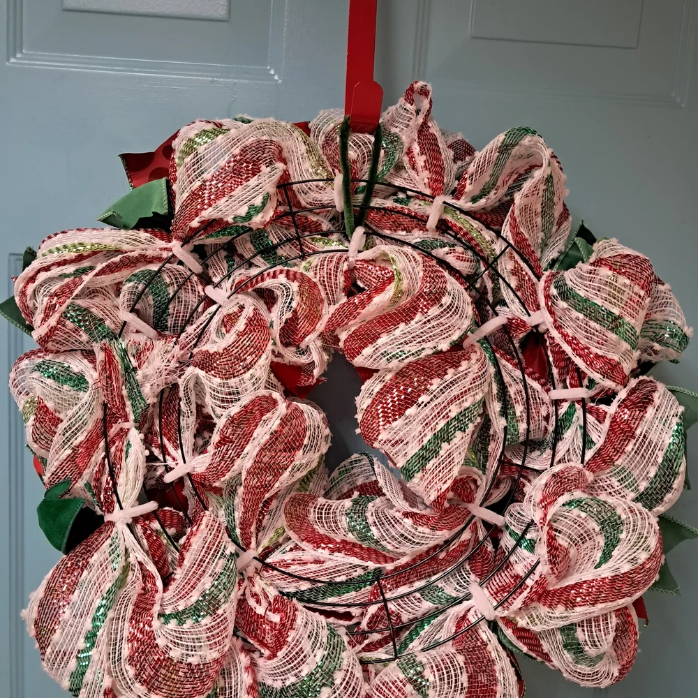 Christmas Festive Red and Green Holiday Wreath